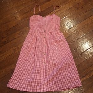 Red gingham summer dress size medium